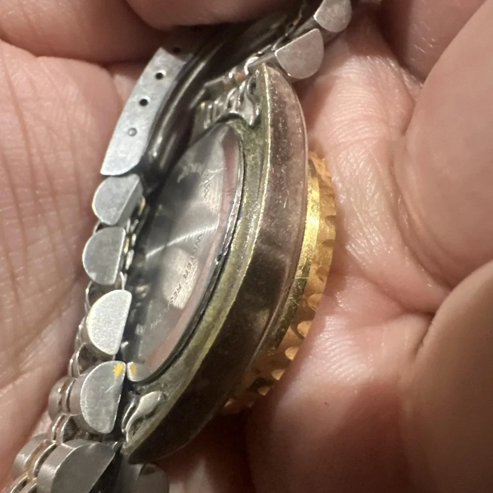 Works Vintage Benrus Moon Phase Womens Watch 25MM Two‎ Tone Band Fit 7in - Read